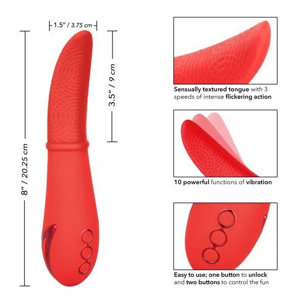 Waterproof Rechargeable Flickering Tongue Vibrator