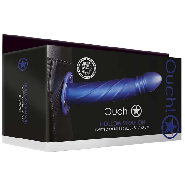 Ouch! Twisted 8 Inch Hollow Strap-On