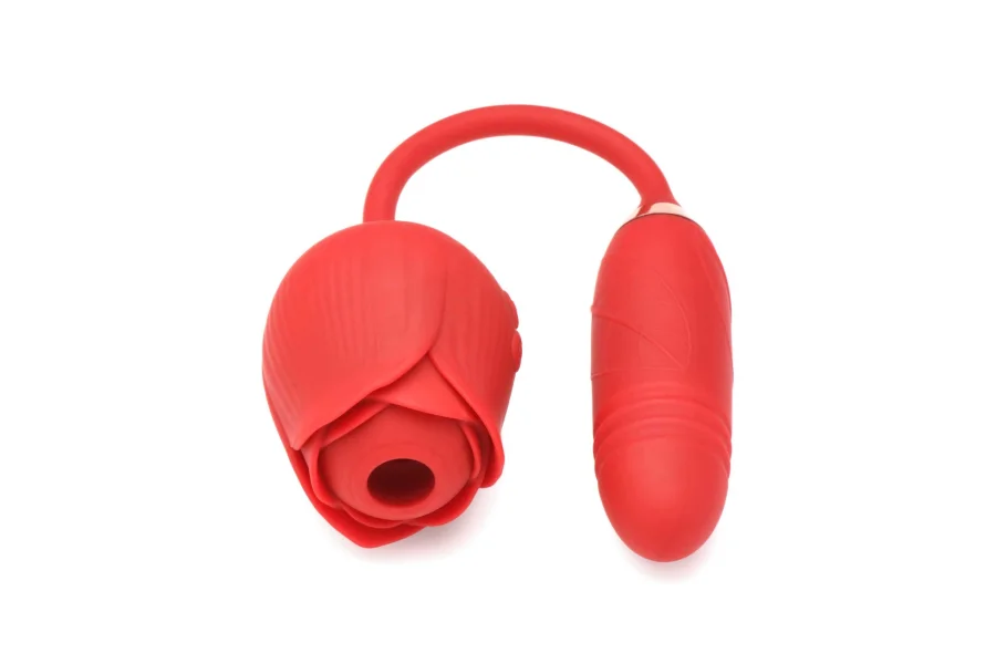 Bloomgasm Romping Rose Suction and Thrusting  Vibrator - Red — image 11 of 14