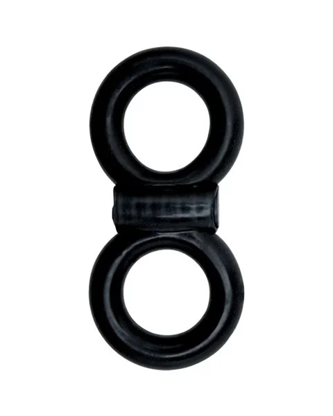 Adam Male Cock and Ball Infinity Vibrating Cock Ring Black