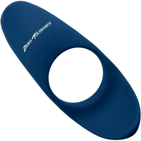 Zero Tolerance Cup Em Vibrating Waterproof Rechargeable Silicone Cock Ring - Blue