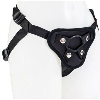 Bondara Crystal Clear Purple Ballsy Strap On 6 Inch
