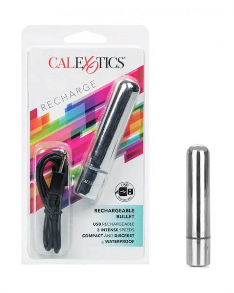 Rechargeable Bullet Vibrator - Silver