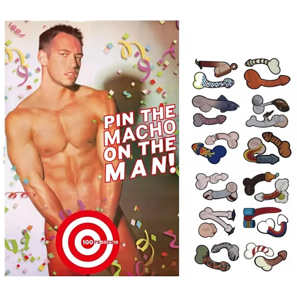 Bachelorette Party Favors Pin The Macho On The Man