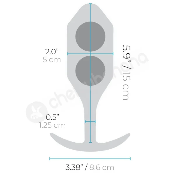 B-Vibe Snug Plug 5 Red Large Weighted Wearable Butt Plug