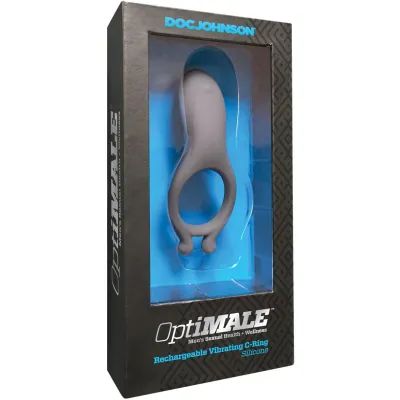 Doc Johnson OptiMALE Rechargeable Vibrating C Ring Slate