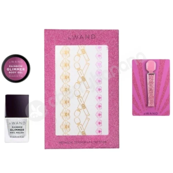Le Wand Pink Petite Wand Massager All That Glimmers Gift Set
