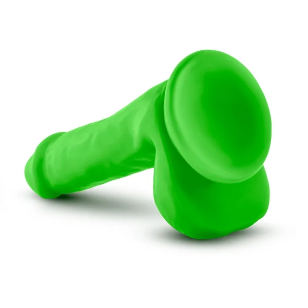 Neo - 6 Inch Dual Density Cock With Balls - Neon Green