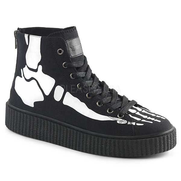 1 1/2 inches PF Round Toe Lace-Up Front High Top Creeper Sneaker — image 5 of 16