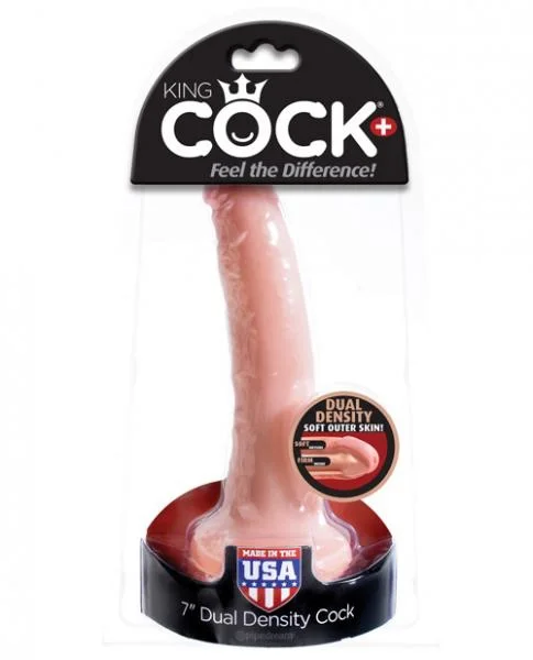 King Cock Dual Density 7 inches Cock Beige Dildo