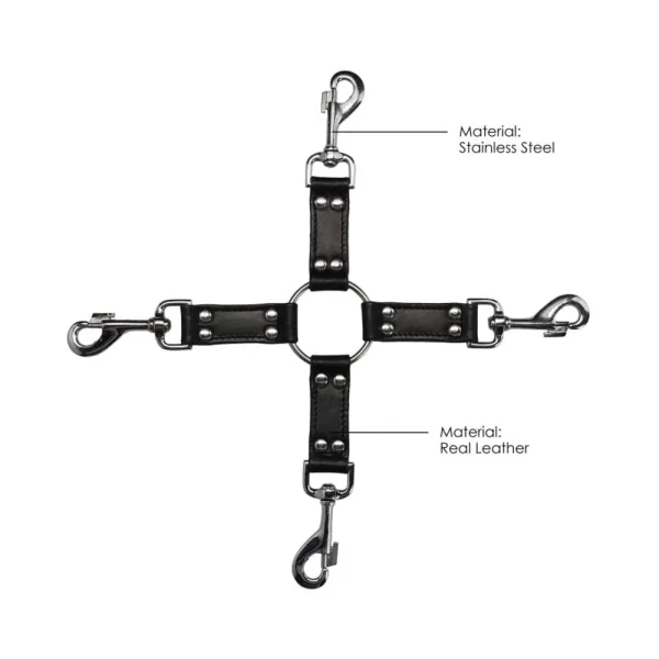 Ouch! Pain - Saddle Leather 4-way Hogtie Cross