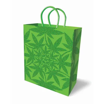 Glitter Ganja Gift Bag Green