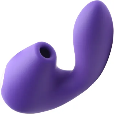 Shegasm Elevate Rechargeable Silicone G Spot Vibrator With Clitoral Suction Purple