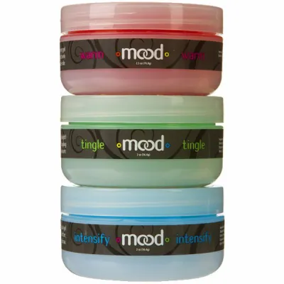 Mood Lube Kissble Foreplay Gels 2 oz Asst Flavors Pack of 3