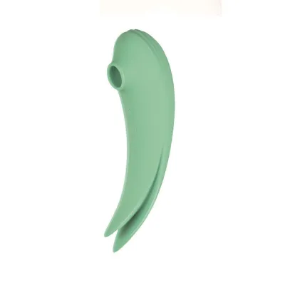 Clitoral Stimulation Nasstoys Mystique Suction Vibe Rechargeable Dual Ended Silicone Vibrator Aqua
