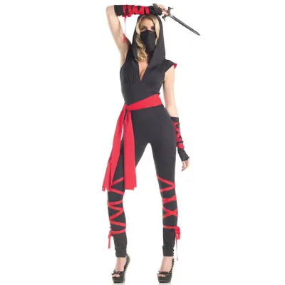 5 Piece Mortal Ninja Black Red 1x 2x