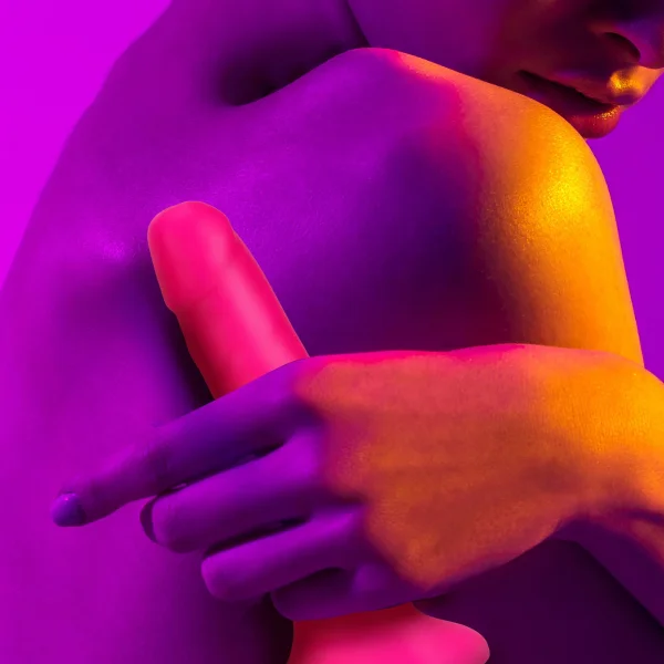 Neo Elite - 6-inch Silicone Dual-density Cock - Neon Pink