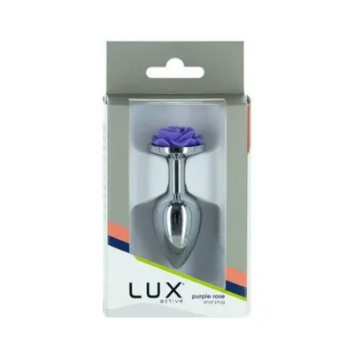 Lux Active Rose Metal Butt Plug 3 In Purple