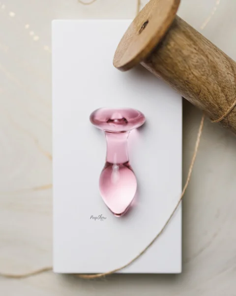 Crystal Glass Heart Anal Plug