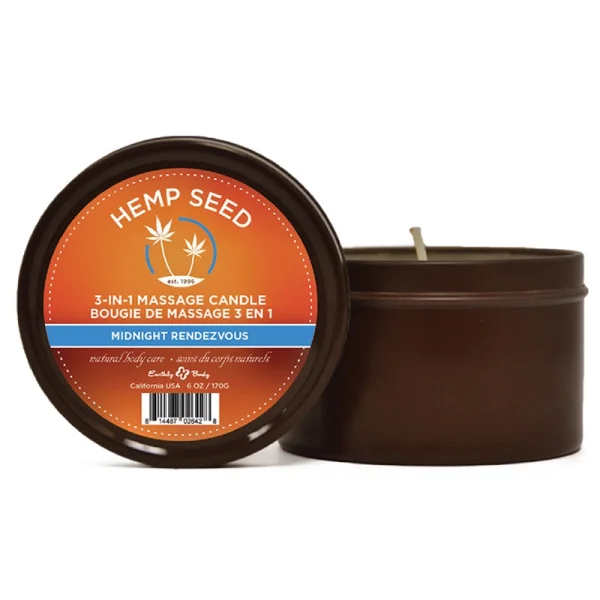 Earthly Body 3 in 1 Round Tin Massage Candle — image 6 of 6