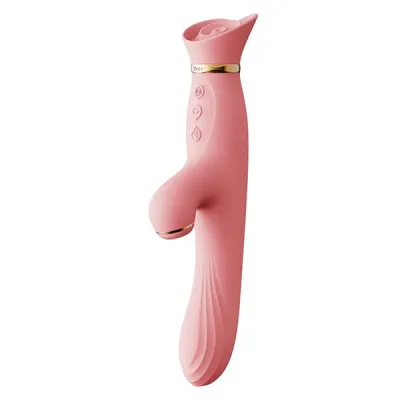 Zalo Rose Vibrator with Clitoral Suction Stimulator