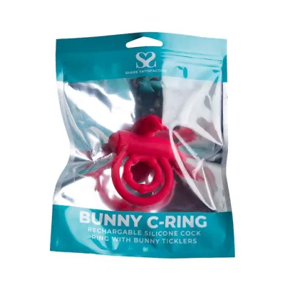 Share Satisfaction Vibrating Rabbit Ring Pink
