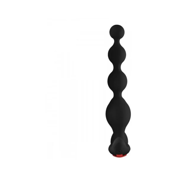 Forto Vibrating Anal Beads Black