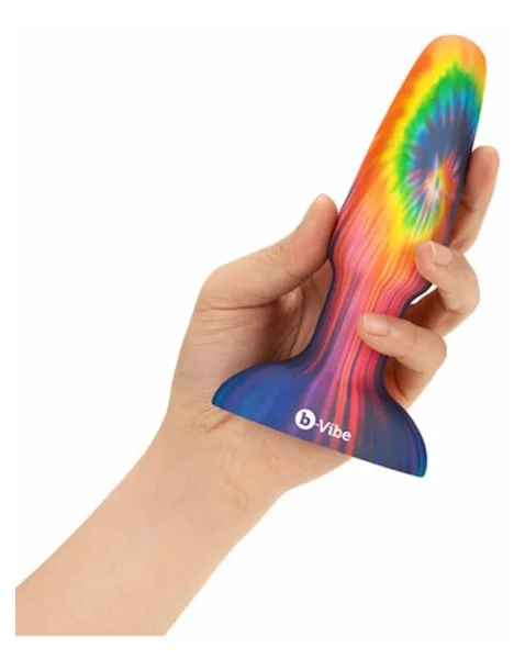 Peace And Love Tie-dye Rimming Plug  - Rainbow - 6 Inch