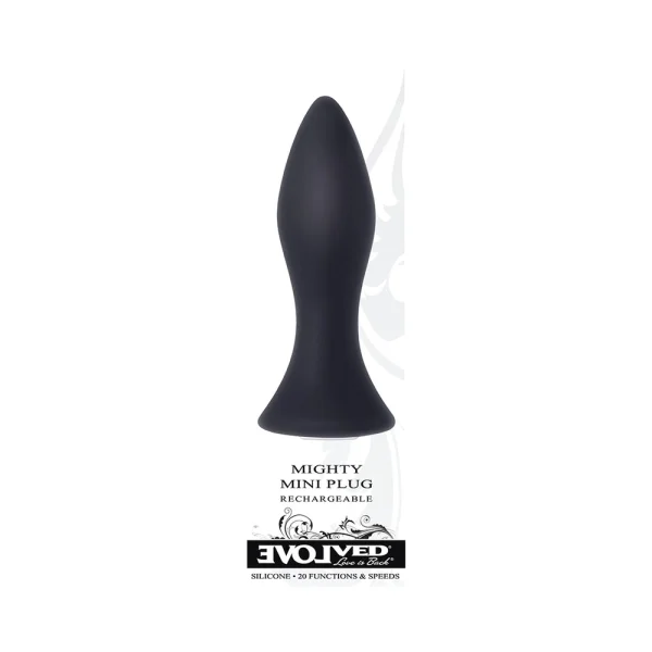 Mighty Mini Butt Plug Rechargeable Black Vibrator — image 6 of 9