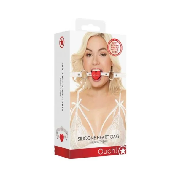 Ouch Silicone Heart Gag Nurse Theme White — image 6 of 8