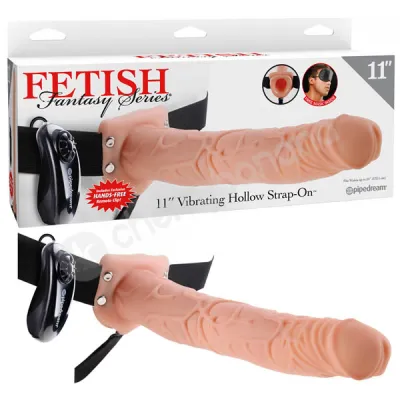 Fetish Fantasy Series Flesh 11 Vibrating Hollow Strap on