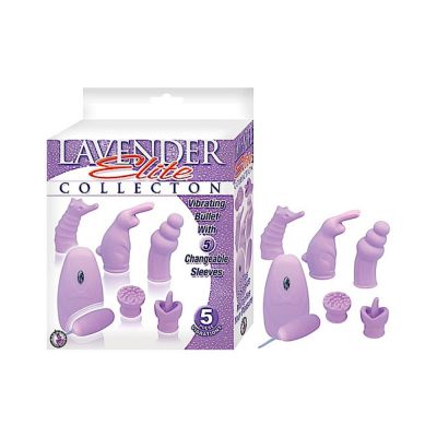 Elite Collection Vibrating Bullet 5 Changeable Sleeves Purple