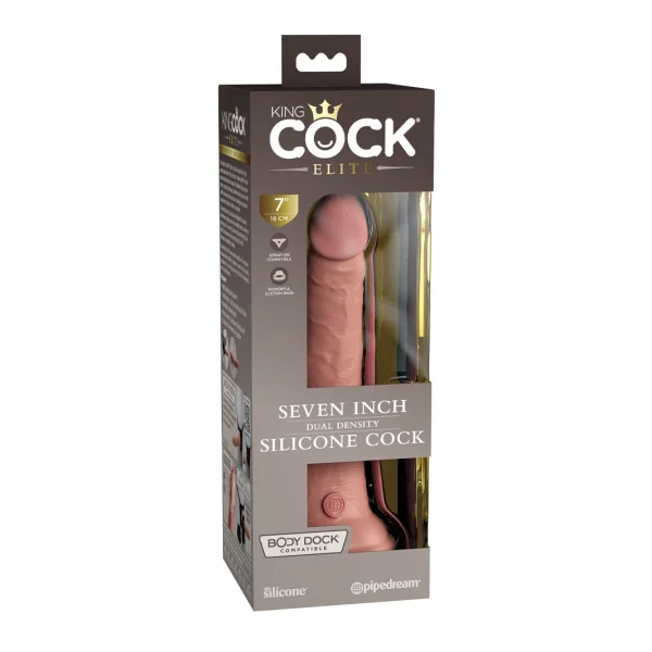 Pipedream Products King Cock Elite 7” Silicone Cock Light