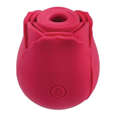 A e Eve s Ravishing Rose Clit Sucker Silicone Rechargeable Red