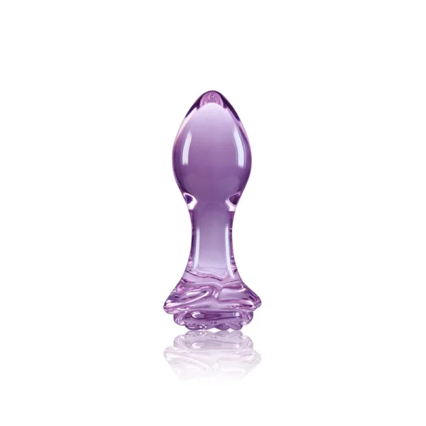 Crystal Glass Rose Anal Plug by NS