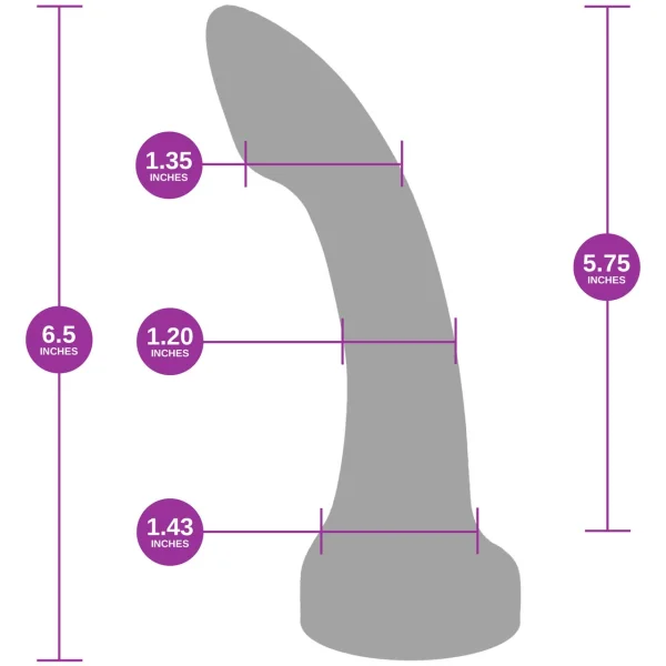 Astra Hippolyta Small 5.75 Inch Silicone G-Spot Dildo By Uberrime