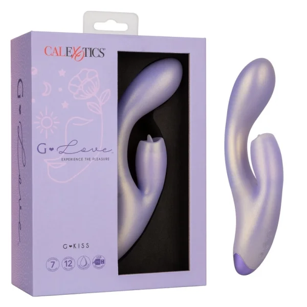 G-Love G-Kiss Silicone Rechargeable Waterproof Dual Stimulation Vibrator By CalExotics