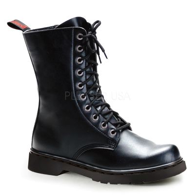 1 inches Heel 10 Eyelet Vegan Calf Combat BT W Inner Side Zipper