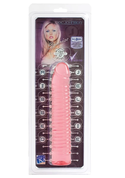 Vivid Ribbed Jellie Cock - Sunrise