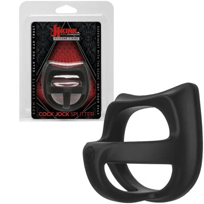 Kink Cock Jock Silicone Splitter Black