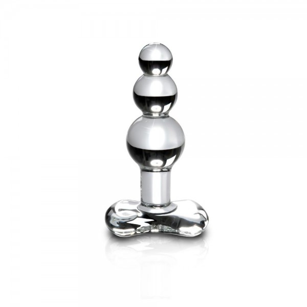 Icicles No 47 Beaded Glass Butt Plug with T-Bar Base