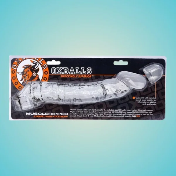 Oxballs Muscle Ripped Cocksheath Penis Extender - Clear — image 6 of 7