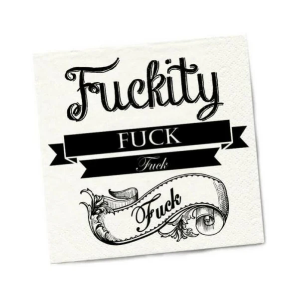 Games & Novelty: Twisted Wares Fuckity Fuck Fuck Fuck Napkins 20-pack