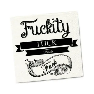 Games Novelty Twisted Wares Fuckity Fuck Fuck Fuck Napkins 20 pack