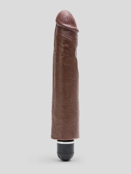 King Cock Whisper Quiet Realistic Dildo Vibrator 10 Inch