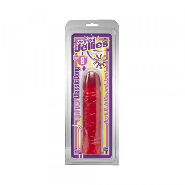 Crystal Jellies Classic Dong 8 Inch - Pink