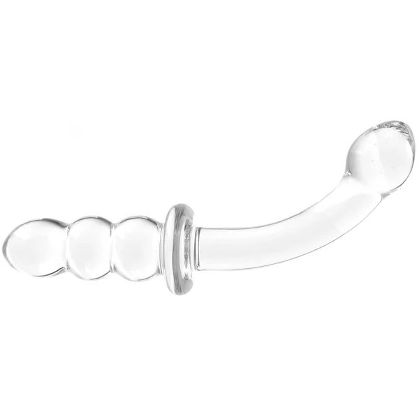 Glas 8-inch Ribbed G Spot Glass Dildo