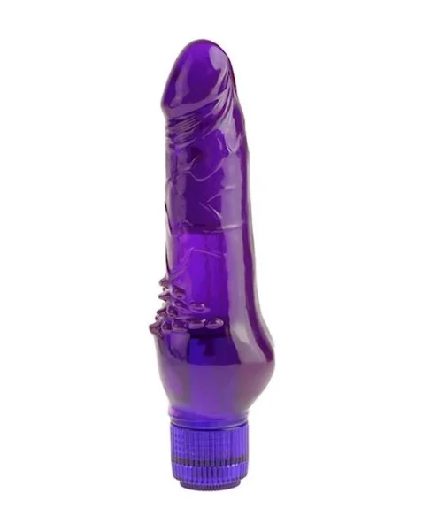 Juicy Jewels Orchid Ecstasy Vibrating Dildo - Purple