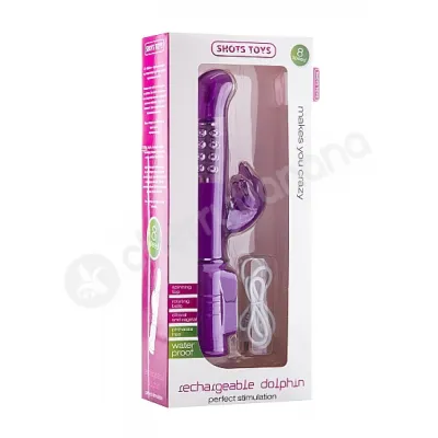 Shots Toys Purple Rechargeable Dolphin Vibrator