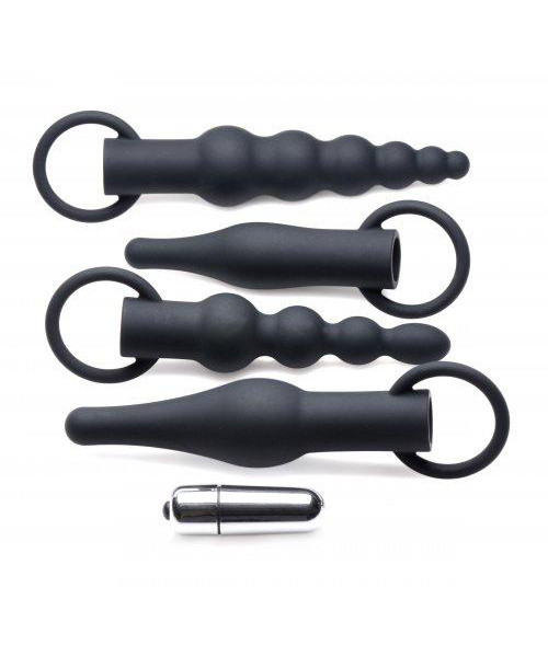 4-Piece Anal Plug Set With Bullet Vibrator